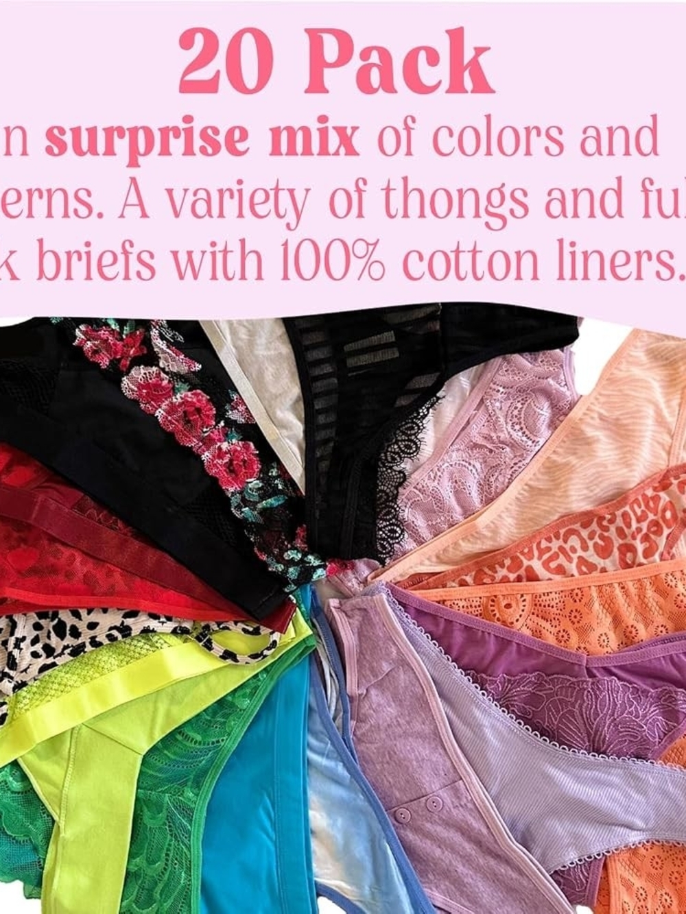 Knotty Knickers New without bag 20 Pack of thongs and stringy underwear